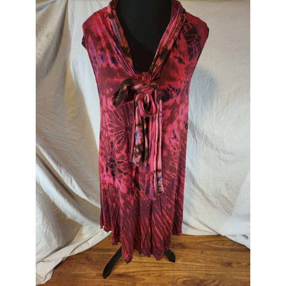 Sacred‎ Threads Red Tie Dye Size M/L Dress Bohemian